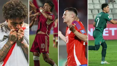 Perú, Venezuela, Chile y Bolivia (Foto: Selección Peruana, Venezuela, Chile y Conmebol).