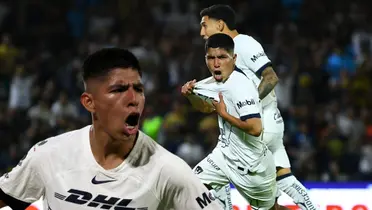 Piero Quispe anotando su primer gol con Pumas UNAM de la Liga MX (MexSports)