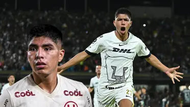 Piero Quispe con la camiseta de Universitario y Pumas UNAM. (Foto: Pumas)