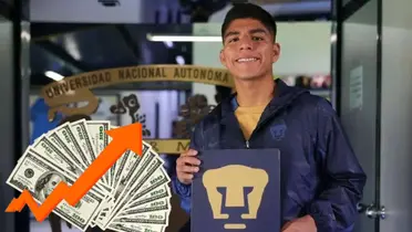 Piero Quispe en Pumas UNAM / Foto: Pumas UNAM