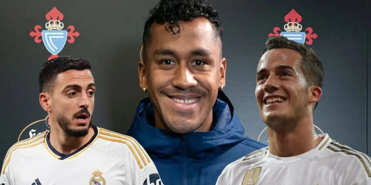 Renato Tapia, Joselu y Lucas Vázquez en la liga española. (Foto: Celta de Vigo)