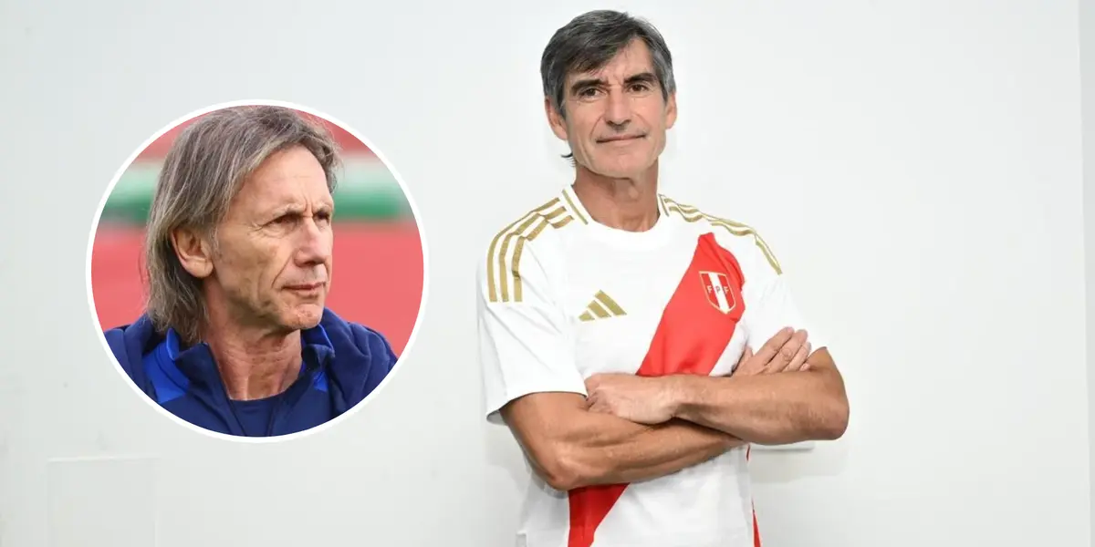 Ricardo Gareca y Óscar Ibáñez (Foto: FPF)