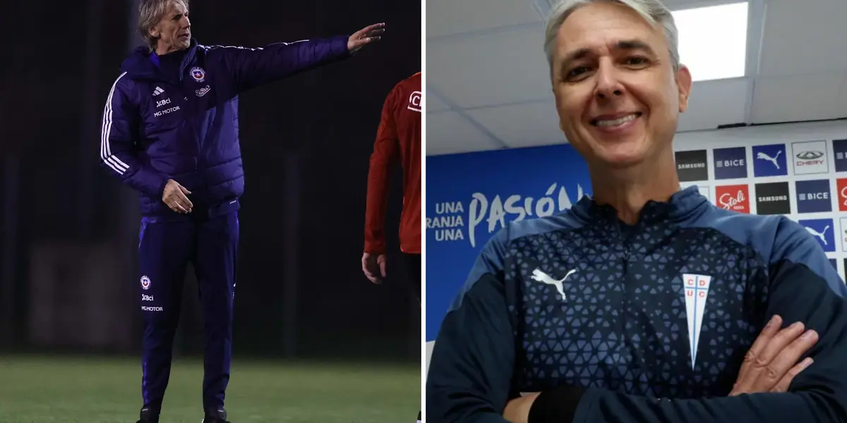 Ricardo Gareca y Tiago Nunes (Foto: Selección de Chile y U. Católica).