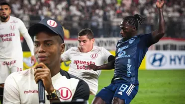 Segundo Portocarrero y detrás una acción del duelo entre Universitario vs Junior