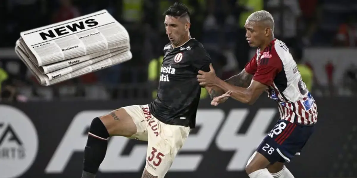 Universitario de Deportes enfrentando a Junior por la Copa Libertadores (La Razón)